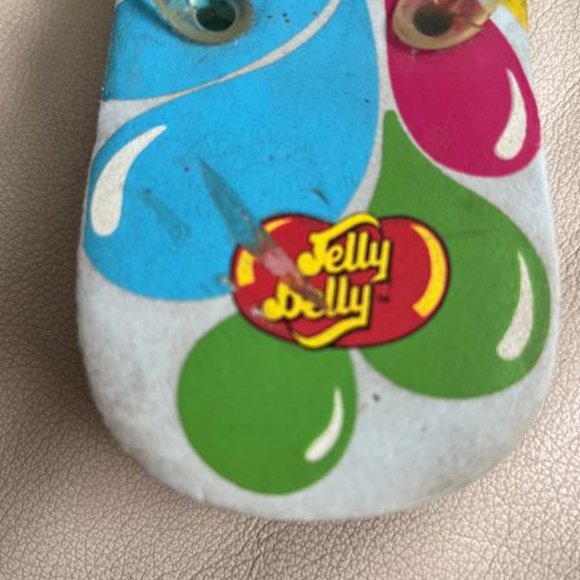 JELLY BELLY JELLY BEANS COLLECTABLE CLEAR FLIP FLOPS SANDALS 6 RARE - Picture 5 of 7